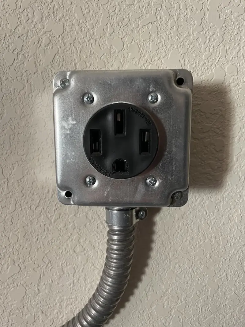 NEMA 14-50 outlet installed for Electrical Panel Upgrade in Groveland